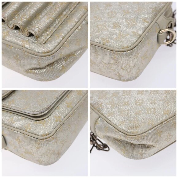 LOUIS VUITTON Monogram Shine McKenna Shoulder Bag Gold M92363 LV Auth 141900 - Picture 14 of 16